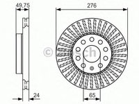 Disc frana AUDI A3 Cabriolet (8V7) - OEM - BOSCH: 0986479C47|0 986 479 C47 - W02198115 - LIVRARE DIN STOC in 24 ore!!!