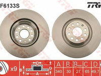 Disc frana AUDI A3 Limousine 8VS TRW DF6133S PieseDeTop