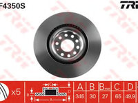 Disc frana AUDI A3 Sportback (8PA) (2004 - 2013) TRW DF4350S