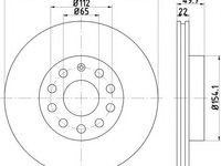 Disc frana AUDI A3 Sportback (8PA) - OEM - MEYLE ORIGINAL GERMANY: 1835211044/PD|183 521 1044/PD - W02771478 - LIVRARE DIN STOC in 24 ore!!!