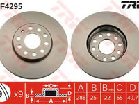 Disc frana AUDI A3 Sportback 8PA TRW DF4295 PieseDeTop