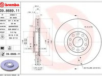 Disc frana AUDI A4 (8D2, B5) (1994 - 2001) BREMBO 09.8689.11 piesa NOUA