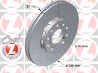 Disc frana AUDI A4 (8D2, B5) (1994 - 2001) ZIMMERMANN 100.1216.52