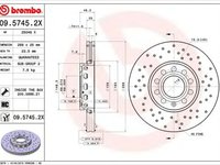 Disc frana AUDI A4 8D2 B5 BREMBO 09.5745.2X