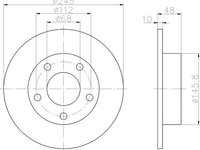 Disc frana AUDI A4 (8D2, B5) - OEM - MEYLE ORIGINAL GERMANY: 1155210037|115 521 0037 - W02771404 - LIVRARE DIN STOC in 24 ore!!!