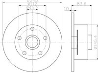 Disc frana AUDI A4 (8D2, B5) - OEM - MEYLE ORIGINAL GERMANY: 1155230016|115 523 0016 - W02771388 - LIVRARE DIN STOC in 24 ore!!!