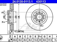 Disc frana AUDI A4 8E2 B6 ATE 24013001131