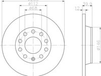 Disc frana AUDI A4 (8E2, B6), AUDI A4 Avant (8E5, B6), AUDI A4 Cabriolet (8H7, B6, 8HE, B7) - TEXTAR 92106303