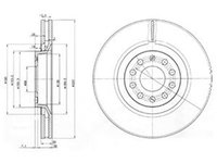 Disc frana AUDI A4 8E2 B6 DELPHI BG3714