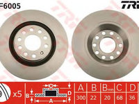 Disc frana AUDI A4 8E2 B6 TRW DF6005 PieseDeTop