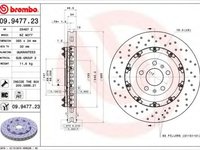 Disc frana AUDI A4 (8EC, B7) (2004 - 2008) BREMBO 09.9477.23 piesa NOUA