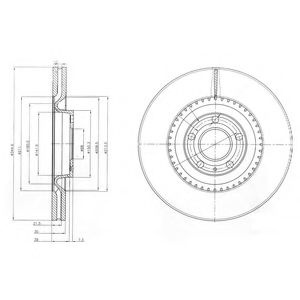 Disc frana AUDI A4 (8EC, B7) (2004 - 2008) DELPHI BG9003 piesa NOUA