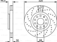 Disc frana AUDI A4 8EC B7 BOSCH 0 986 479 258