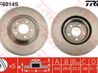 Disc frana AUDI A4 8K2 B8 TRW DF6014S PieseDeTop