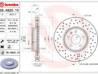 Disc frana AUDI A4 Allroad (8KH, B8) (2009 - 2020) BREMBO 09.A820.1X