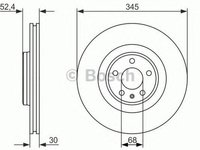 Disc frana AUDI A4 Allroad 8KH B8 BOSCH 0986479747