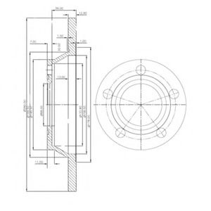 Disc frana AUDI A4 Avant (8D5, B5) (1994 - 2001) DELPHI BG2987 piesa NOUA
