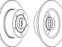 Disc frana AUDI A4 Avant (8D5, B5) (1994 - 2001) FERODO DDF830C-1