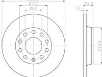 Disc frana AUDI A4 Avant 8E5 B6 HELLA 8DD355107561