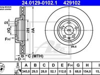 Disc frana AUDI A4 Avant 8K5 B8 ATE 24012901021