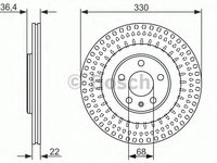 Disc frana AUDI A4 Avant (8K5, B8) - OEM - BOSCH: 0986479750|0 986 479 750 - Cod intern: W02654578 - LIVRARE DIN STOC in 24 ore!!!