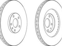 Disc frana AUDI A4 Cabriolet (8H7, B6, 8HE, B7) (2002 - 2009) FERODO DDF1661C-1 piesa NOUA