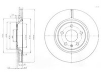 Disc frana AUDI A4 Cabriolet (8H7, B6, 8HE, B7) (2002 - 2009) DELPHI BG3997