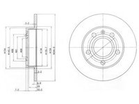 Disc frana AUDI A4 Cabriolet (8H7, B6, 8HE, B7) (2002 - 2009) DELPHI BG2753C piesa NOUA