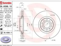 Disc frana AUDI A4 Cabriolet 8H7 B6 8HE B7 BREMBO 09A59810