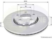 Disc frana AUDI A4 Cabriolet 8H7 B6 8HE B7 COMLINE ADC1417V