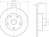 Disc frana AUDI A4 limuzina (8D2, B5), AUDI A4 Avant (8D5, B5), AUDI A4 Avant (8E5, B6) - MINTEX MDC830