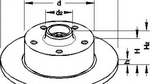 Disc frana AUDI A4 limuzina (8D2, B5), AUDI A