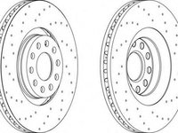 Disc frana AUDI A4 limuzina (8D2, B5), AUDI A8 limuzina (4D2, 4D8), AUDI A6 limuzina (4B2, C5) - FERODO DDF1422