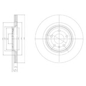 Disc frana AUDI A5 (8T3) (2007 - 2016) DELPHI BG4078 piesa NOUA