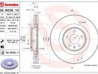 Disc frana AUDI A5 8T3 BREMBO 09B03910