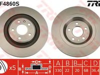 Disc frana AUDI A5 8T3 TRW DF4860S