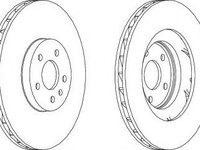 Disc frana AUDI A5 Cabriolet (8F7) (2009 - 2016) FERODO DDF1665C-1 piesa NOUA