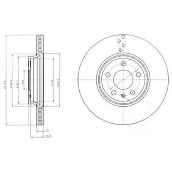 Disc frana AUDI A5 Cabriolet 8F7 DELPHI BG4079C