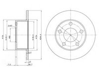 Disc frana AUDI A6 (4A, C4) (1994 - 1997) DELPHI BG2746