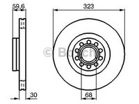 Disc frana AUDI A6 4A C4 BOSCH 0986479060