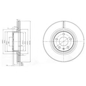 Disc frana AUDI A6 (4B2, C5) (1997 - 2005) DELPHI BG3942 piesa NOUA