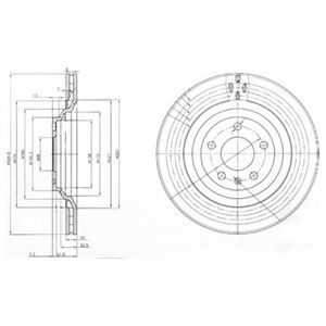 Disc frana AUDI A6 (4B2, C5) (1997 - 2005) DELPHI BG3991 piesa NOUA