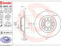 Disc frana AUDI A6 (4F2, C6) (2004 - 2011) BREMBO 08.8843.21