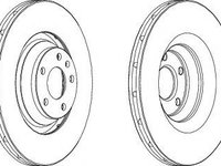 Disc frana AUDI A6 (4F2, C6) (2004 - 2011) FERODO DDF1238C-1 piesa NOUA