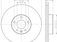 Disc frana AUDI A6 (4F2, C6) (2004 - 2011) HELLA PAGID 8DD 355 111-121 piesa NOUA