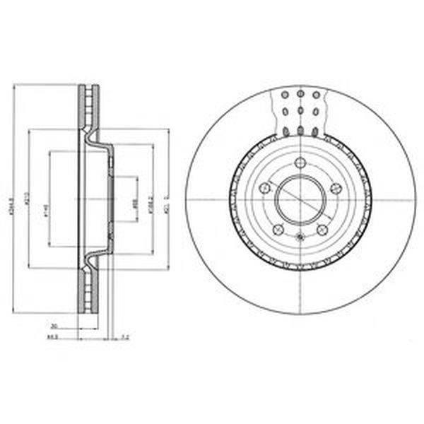 Disc frana AUDI A6 4G2 C7 4GC DELPHI BG9110C