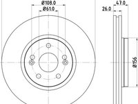 Disc frana AUDI A6 Allroad (4FH, C6) (2006 - 2011) KRIEGER 0950004106 piesa NOUA