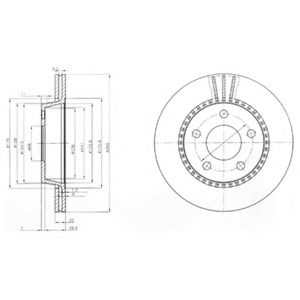 Disc frana AUDI A6 Avant (4A, C4) (1994 - 1997) DELPHI BG2519 piesa NOUA