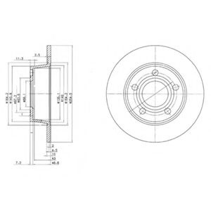 Disc frana AUDI A6 Avant (4A, C4) (1994 - 1997) DELPHI BG3672 piesa NOUA