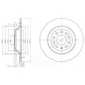 Disc frana AUDI A6 Avant (4B5, C5) (1997 - 2005) DELPHI BG3956C piesa NOUA